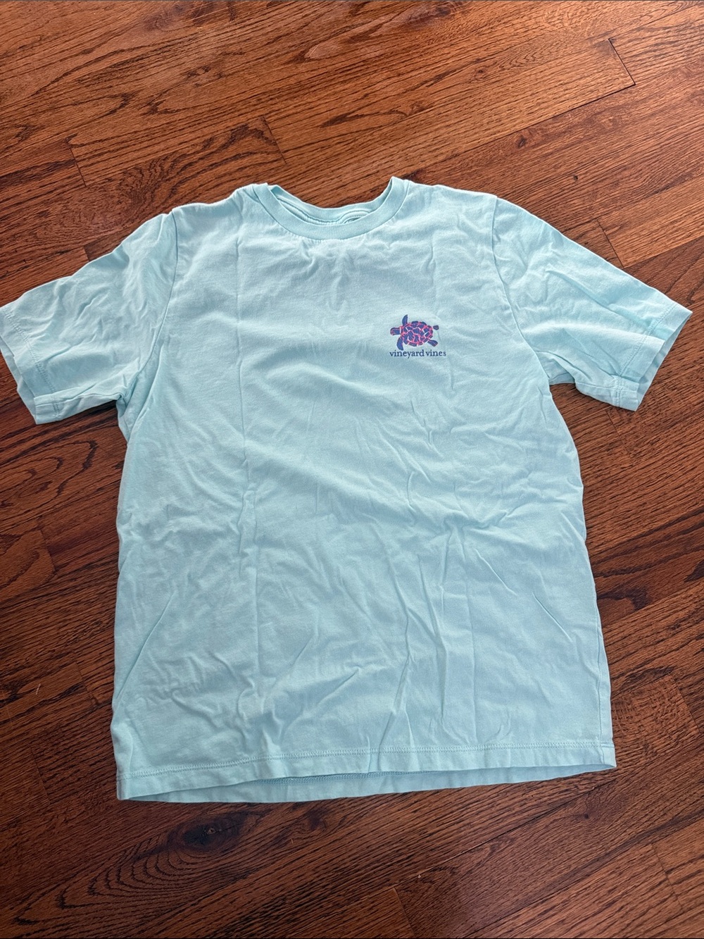 Vineyard Vines Light Seafoam Short-Sleeve Tee with Turtle Logo